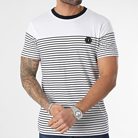 Le Temps Des Cerises - Torsy MC241 Camiseta rayas blanco negro