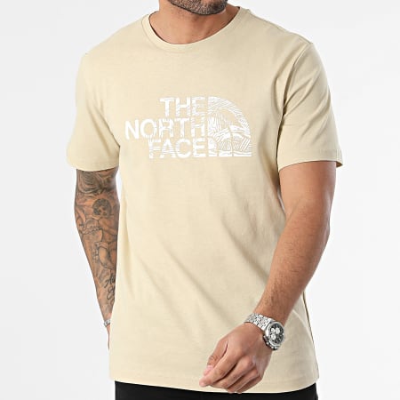 The North Face - Maglietta con cupola Woodcut A87NX Beige