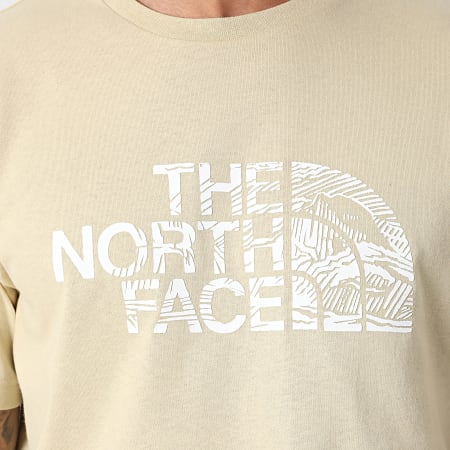 The North Face - Maglietta con cupola Woodcut A87NX Beige