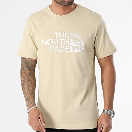 The North Face - Woodcut Dome Tee Shirt A87NX Beige