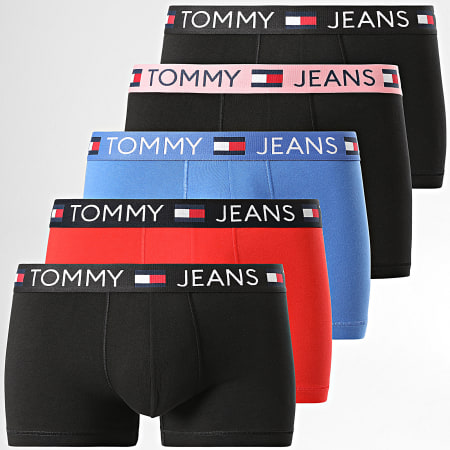 Tommy Jeans - Confezione da 5 boxer 3254 Nero Arancione Azzurro Rosa