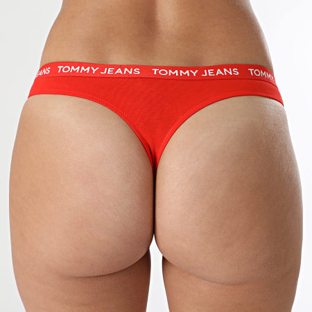 Tommy Jeans - Juego de 3 Classic Thong 5008 Blanco Rojo Azul Claro para mujer