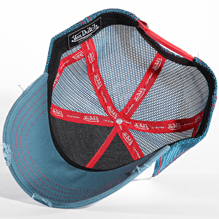 Von Dutch - Casquette Trucker Summer Blanc Bleu Canard
