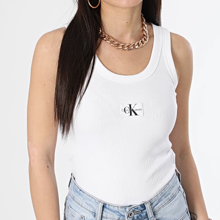 Calvin Klein - Camiseta de tirantes para mujer 2566 Blanco