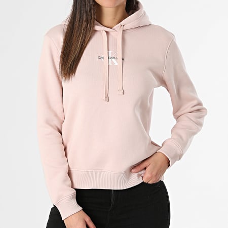 Calvin Klein - Felpa con cappuccio da donna 3275 rosa chiaro