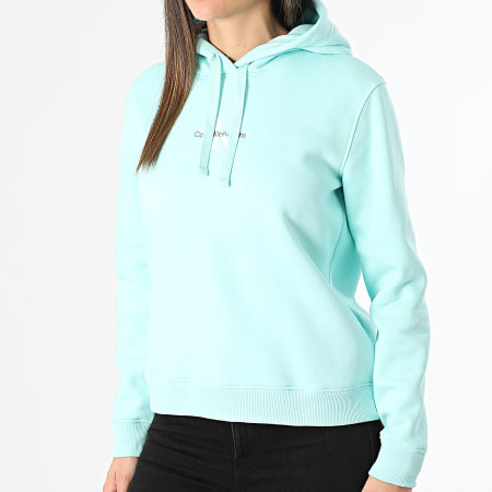 Calvin Klein - Sweat Capuche Femme 3275 Bleu Clair