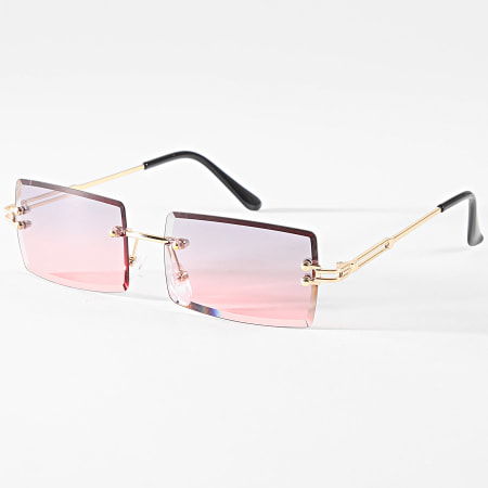 Frilivin - Gafas de sol de oro degradado rosa negro