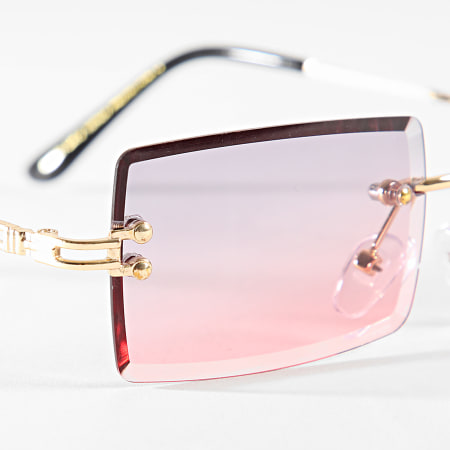 Frilivin - Gafas de sol de oro degradado rosa negro