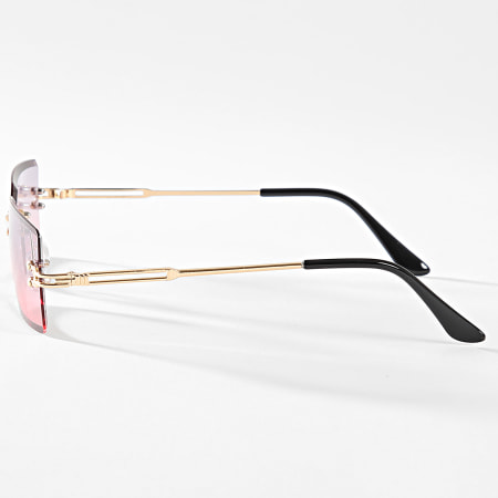 Frilivin - Lunettes De Soleil Noir Rose Dégradé Doré