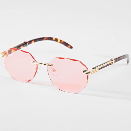 Frilivin - CV2593 Gafas de sol Marron Doré Rose