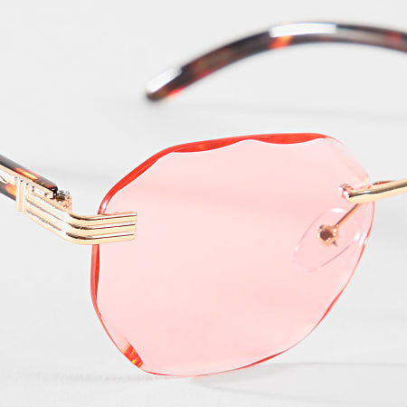 Frilivin - CV2593 Gafas de sol Marron Doré Rose