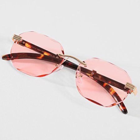 Frilivin - CV2593 Gafas de sol Marron Doré Rose