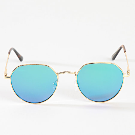 Frilivin - Gafas de sol azul dorado