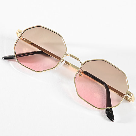 Frilivin - Gafas de sol degradadas en marrón rosa dorado