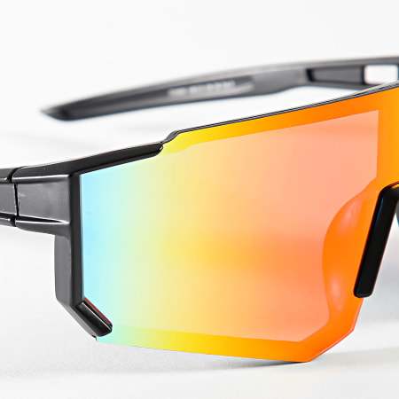 Frilivin - Lunettes De Soleil Noir Orange Iridescent