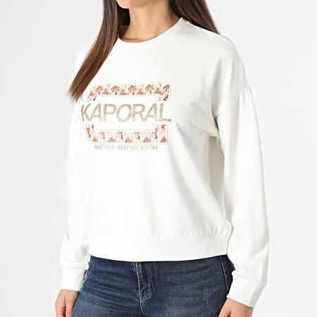 Kaporal - Sudadera de cuello redondo para mujer FRONAW32 Blanco