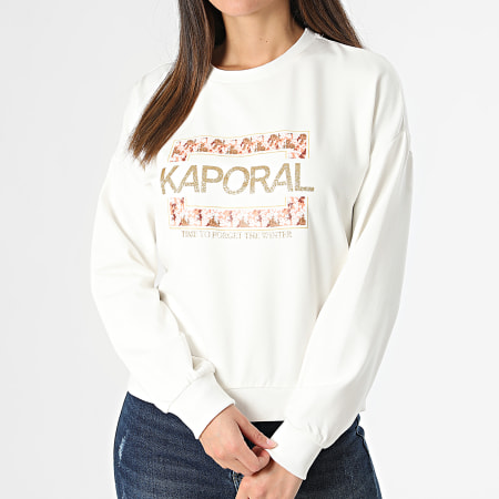 Kaporal - Sudadera de cuello redondo para mujer FRONAW32 Blanco