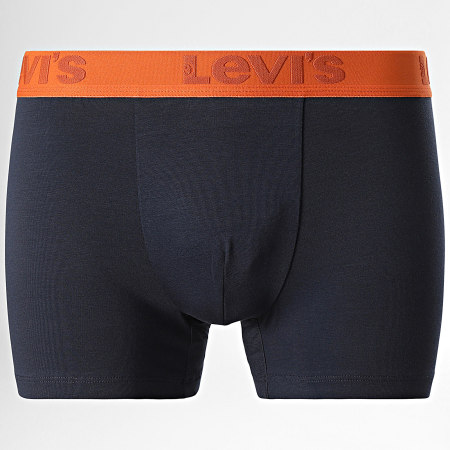 Levi's - Lote de 3 Boxers 905045001 Azul Marino Azul Claro Amarillo Naranja