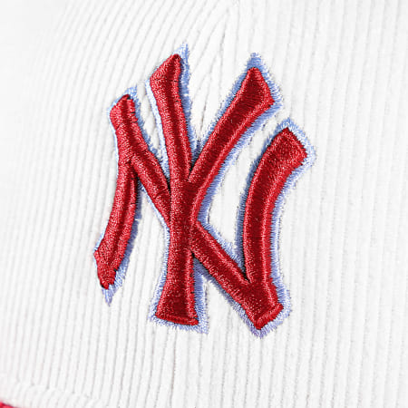 New Era - Casquette Fitted 59Fifty Cord NY 60435061 Blanc Rouge