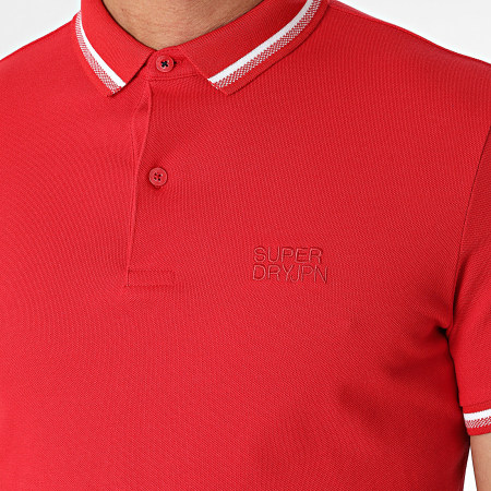 Superdry - Polo Sportswear con punta rilassata e manica corta M1110387A Rosso