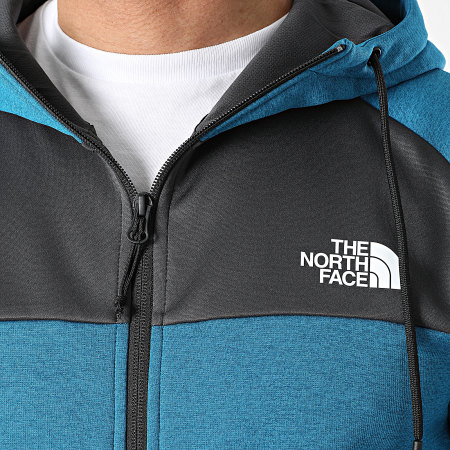 The North Face - Felpa con zip Reaxion A7Z9O Blu