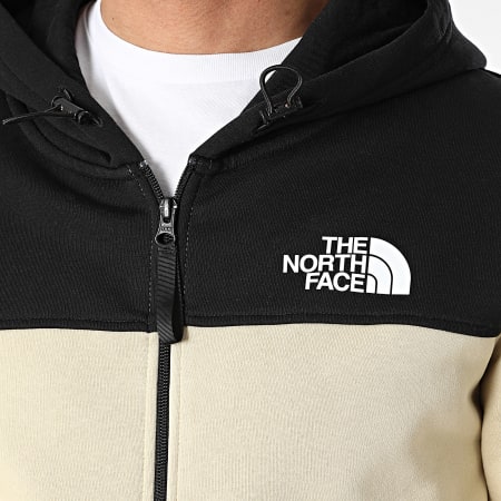 The North Face - Sweat Zippé Capuche Icons A87DN Beige Noir
