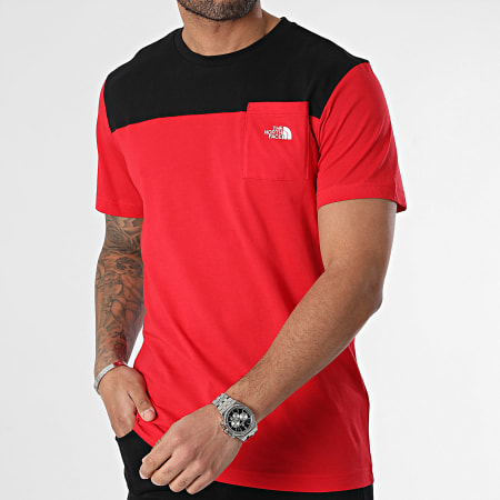 The North Face - Camiseta Bolsillo Iconos A87DP Rojo Negro