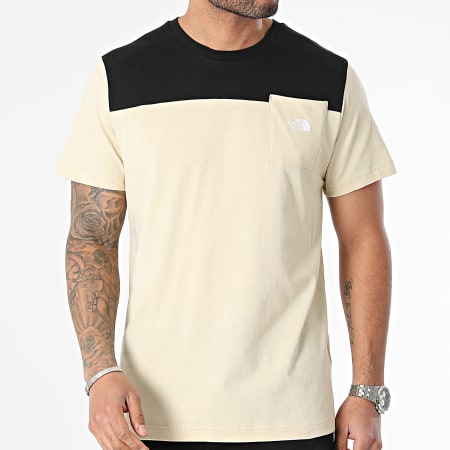 The North Face - Tee Shirt Pocket Icons A87DP Beige Nero