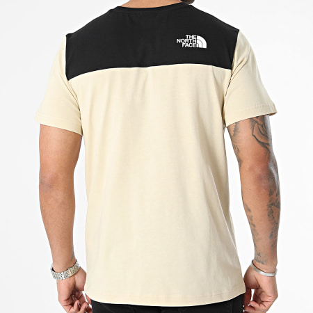 The North Face - Camiseta Bolsillo Iconos A87DP Beige Negro