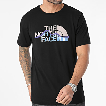 The North Face - Camiseta negra Mountain Line A87NT