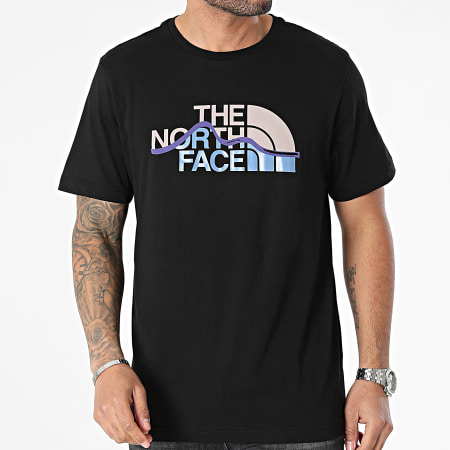 The North Face - Camiseta negra Mountain Line A87NT