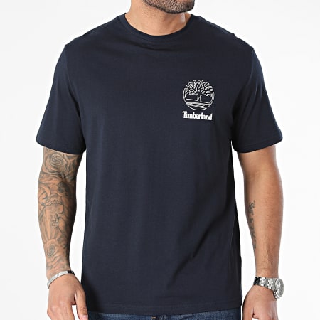 Timberland - Tee Shirt Design 3 SS A65HQ Bleu Marine