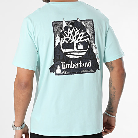 Timberland - Diseño 3 SS A65HQ Camiseta azul claro