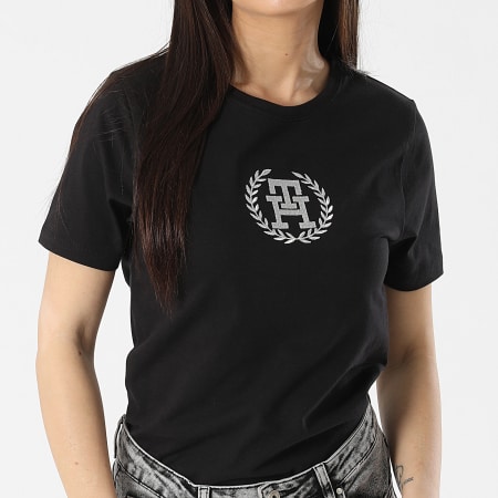 Tommy Hilfiger - Camiseta de mujer Laurel 1899 Negra