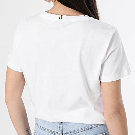 Tommy Hilfiger - Camiseta de mujer Signature 1674 Blanca