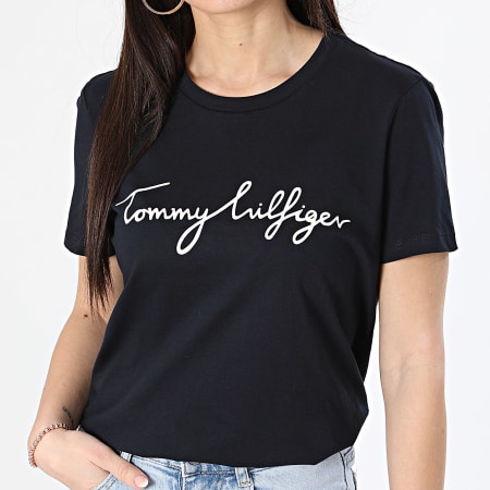 Tommy Hilfiger - Camiseta de mujer Signature 1674 Navy
