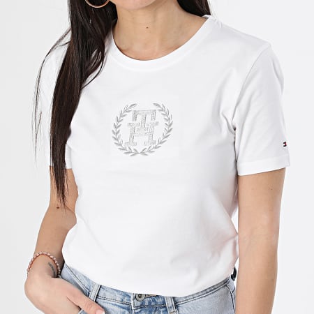 Tommy Hilfiger - Camiseta de mujer Laurel 1899 Blanca