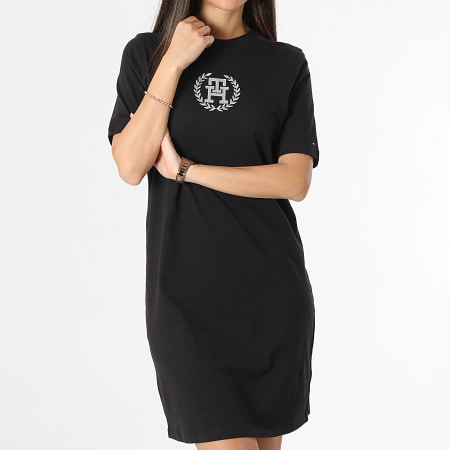 Tommy Hilfiger - Camiseta Mujer Vestido Laurel 1757 Negro