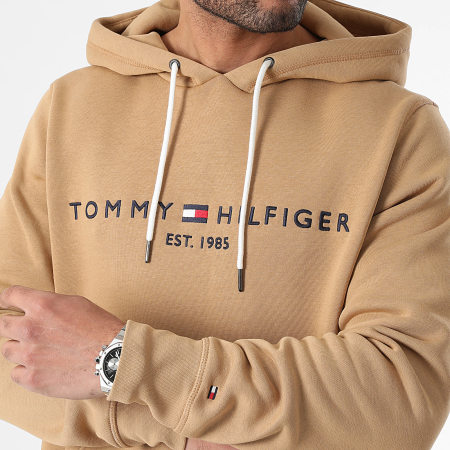 Tommy Hilfiger - Felpa con cappuccio Tommy Logo 1599 Marrone