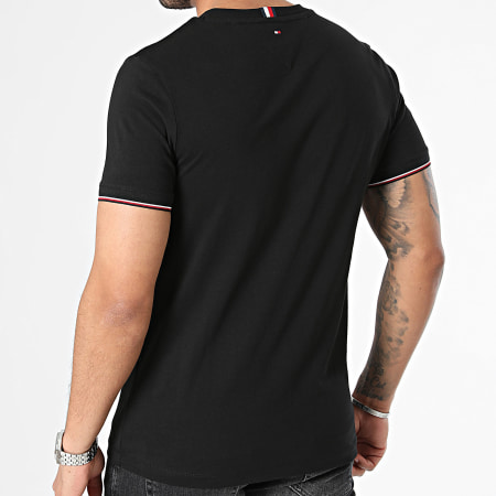 Tommy Hilfiger - Maglietta con logo Slim con punta 2584 nero