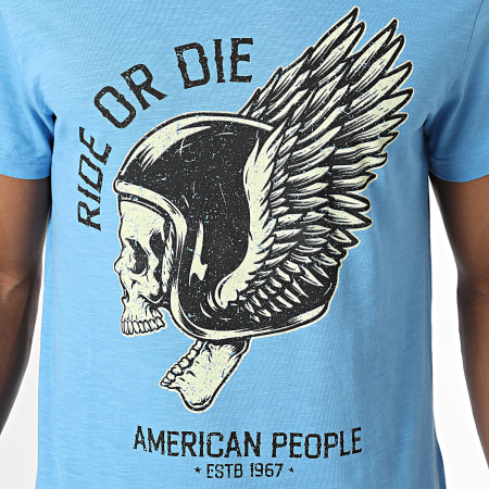 American People - Tee Shirt Bleu Clair