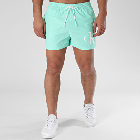 Calvin Klein - Shorts de baño con cordón 0967 Verde claro
