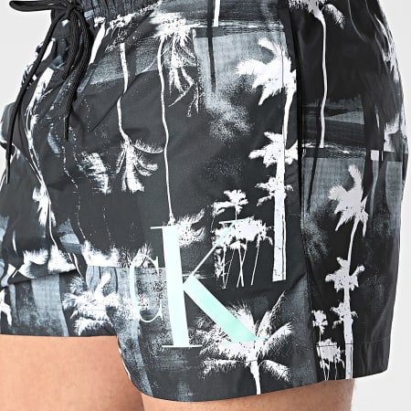 Calvin Klein - Pantaloncini da bagno con stampa a coulisse 0968 Nero Bianco