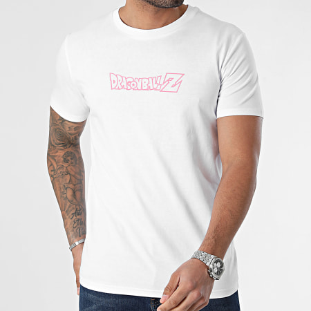 Dragon Ball Z - Camiseta Back Majin Blanco Rosa