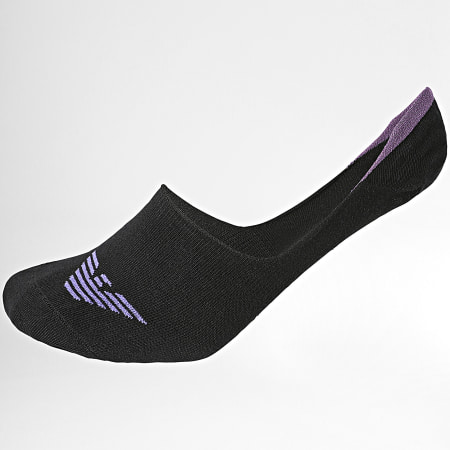 Emporio Armani - Lote de 3 pares de calcetines invisibles 306229-4R234 Negro
