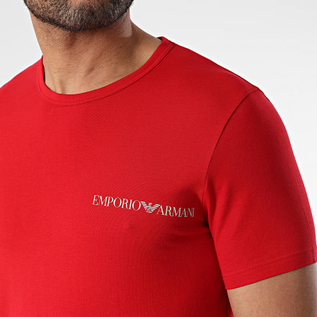 Emporio Armani - Lot De 2 Tee Shirts 111267-4R717 Bleu Marine Rouge
