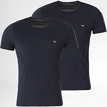Emporio Armani - Lote de 2 camisetas 111267-4R722 Azul marino