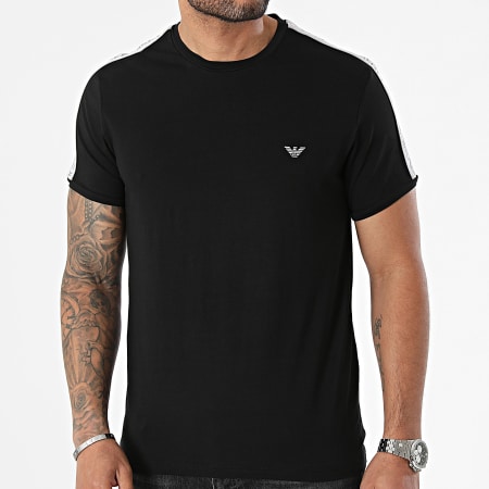 Emporio Armani - Camiseta a rayas 111890-4R717 Negro