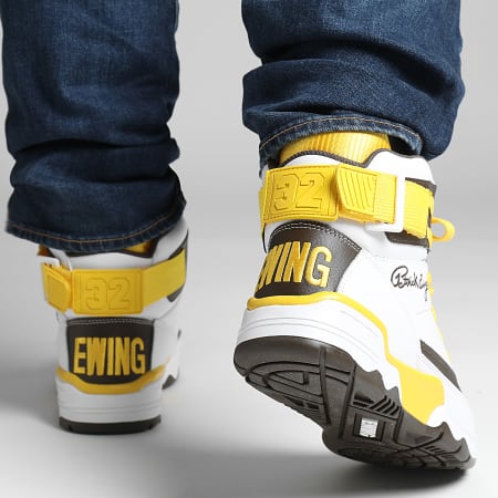 Ewing Athletics - Ewing 33 Hi 1BM02484 Blanco Limón Marrón Zapatillas de caña alta