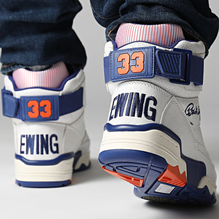 Ewing Athletics - Ewing 33 Hi Vintage 1BM02467 White Royal Orange Hi-Top Sneakers